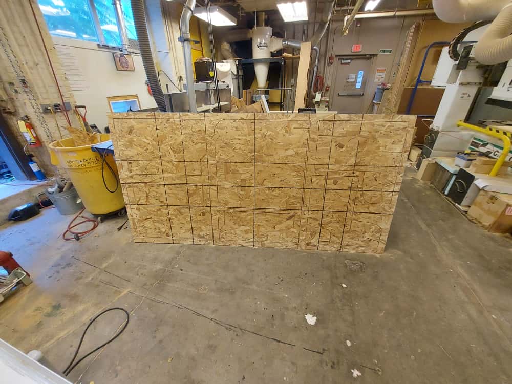 Parts being profiled